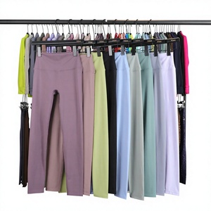 Pantalons de yoga de course à pied de fitness pour femmes <span class=keywords><strong>LULU</strong></span> Original, taille haute, taille élastique, contrôle du ventre, spandex/nylon, longueur cheville - Product Image 1