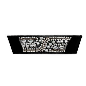 Accessoires personnalisés pour sandales tissées en perles de <span class=keywords><strong>diamant</strong></span>, traitement semi-fin des empeignes de pantoufles en strass - Product Image 4