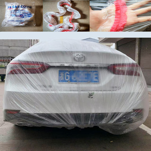 <span class=keywords><strong>Housse</strong></span> de protection universelle jetable en <span class=keywords><strong>plastique</strong></span> imperméable et anti-poussière de 1,5 mil pour vêtements de voiture - Product Image 6