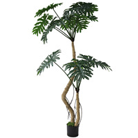 Plante verte artificielle en pot, type fougère à écailles de dragon, pour intérieur, maison, bureau, décoration d'anniversaire, plus de 200 cm