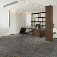Dalles de moquette 50x50, épaisse, à boucles, antidérapantes, résistantes aux taches, luxueuses, modernes, pour bureaux commerciaux, modulaires