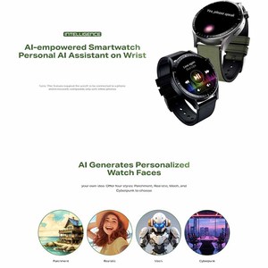 สมาร์ทวอทช์ Infinix XWATCH N4 Pro หน้าจอ AMOLED แบบสัมผัส ตัวเรือนสแตนเลส สายซิลิโคน พร้อมผู้ช่วยเสียง AI และ GPS - Product Image 2