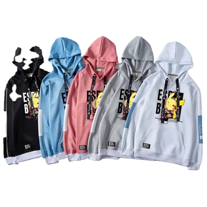 เสื้อฮู้ดดี้โอเวอร์ไซส์ผ้าวูล/วิสโคสสำหรับฤดูใบไม้ร่วง พร้อมผ้าถักและลายพิมพ์แบบรีดร้อน - Product Image 2