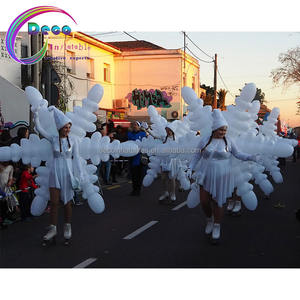 Kostum kepingan salju tiup kustom dengan led untuk dekorasi Natal yang dapat ditiup - Product Image 3
