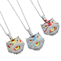 Pendentifs de mode Hip Hop Tête de Lion dansant de la culture traditionnelle chinoise, Bijoux unisexes