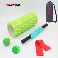 Rouleau en mousse personnalisé, bâton de massage musculaire, bande de résistance musculaire haute densité, ensembles de yoga, ensemble de rouleaux en mousse pour le yoga