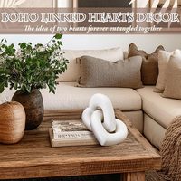 Décorations de la Saint-Valentin, cœurs en bois imbriqués, décor neutre pour la Saint-Valentin, nœud d'amour en bois, cadeaux pour couples