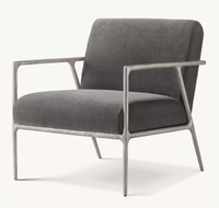 Meubles de salon modernes, canapés nordiques simples d'angle en tissu à base de métal
