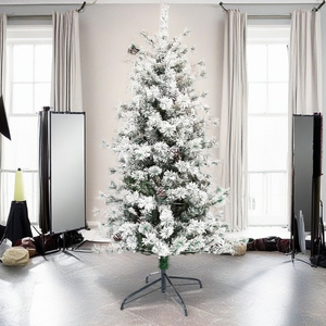 Roter LED Fernbedienungs-Tischkristallbaum 5 Meter Montierbarer <span class=keywords><strong>Balsa</strong></span> Natürlicher Fichten- und Kiefern-Look Rotierender 300cm Weihnachtsbaum mit Beleuchtung Inklusive - Product Image 6