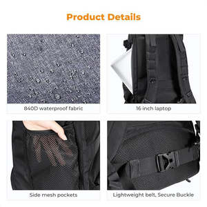 Sac à dos pour appareil photo, sacs pour photographes, grande capacité avec housse de pluie et compartiment pour ordinateur portable de 16 pouces, compatible avec les drones - Product Image 6