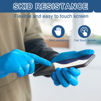 Gants en nitrile bleus jetables XINGYU CE, épaisseur 4 mil, sans poudre, imperméables, en boîte