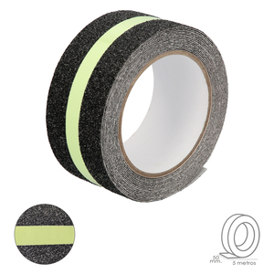 Nastro antiscivolo fluorescente 50 mm x 5 metri. Per uso domestico. - Product Image 1