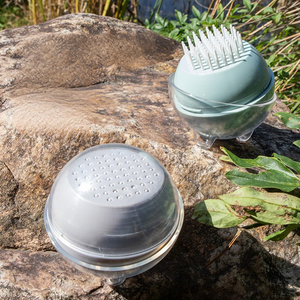 UFO, prevención de polvo redondo, cepillo de pelo para mascotas pequeñas, removedor de nudos, gatos, cómodo peine de masaje de baño - Product Image 2