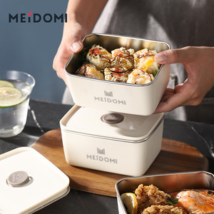 Meidomi Lunch Box Set Rectangle PP Lid Insulated Storage Container For Meal Prep Refrigerator Use - Product Image 5