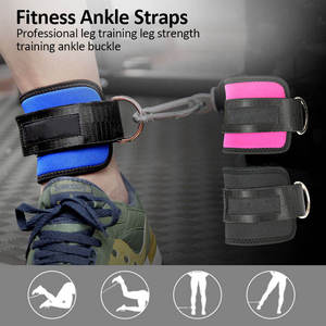 Sangles de cheville réglables en néoprène rembourré pour machines à câble de gym, avec anneau en D, pour le soutien des entraînements et le fitness - Product Image 3