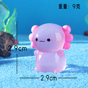 การ์ตูนน่ารักเรืองแสงในที่มืดสัตว์ภูมิทัศน์ไมโครปลามังกรหกเหลี่ยมสำหรับถังมอสเครื่องประดับงานฝีมือเรซิน - Product Image 4