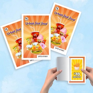 Cartes de jeu à gratter instantanées avec système de déchirement facile, impression numérique couleur intégrale - Product Image 1