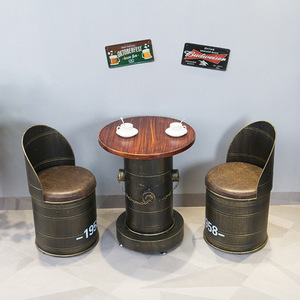 Bộ Bàn Ghế Quầy <span class=keywords><strong>Bar</strong></span> Bộ Đồ Nội Thất Quầy <span class=keywords><strong>Bar</strong></span> Bằng Sắt Rèn Cổ Điển Thiết Kế Đặc Biệt - Product Image 2
