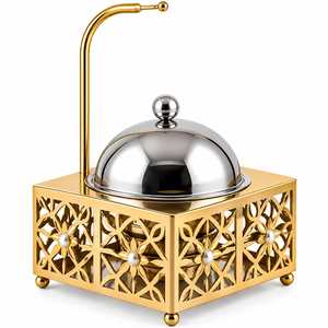 Round Stainless Steel Chafing Dish with Food Warmer <b>Stand</b> for Wedding Catering Hotel Buffets Restaurants and Special Events - Product Image 5