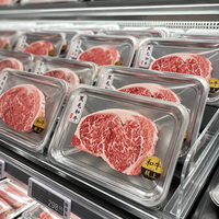 Barquette en PET pour emballage sous vide écologique, fabriquée en Chine, idéale pour la viande, les sushis, les aliments pour animaux et la présentation de la viande
