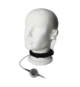 OEM mikrofon konduksi tulang tenggorokan Neckband telinga terbuka Headset mikrofon untuk radio