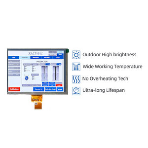 หน้าจอแสดงผลความสว่างสูงขนาด 8 นิ้ว ความละเอียด 1024x768 1000nits IPS TTL TFT LCD - Product Image 2