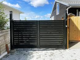 Tùy chỉnh thiết kế hiện đại nhôm đường lái xe nhập Cổng đôi Swing an ninh hàng rào cổng sơn tĩnh điện kết thúc - Product Image 5