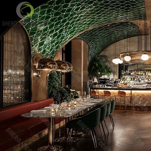 Vàng và đen sẵn sàng thực hiện quầy bar thiết kế cho nhà hàng - Product Image 5