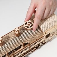 Assemblage adulte très difficile Puzzle 3D bricolage modèle de Train à vapeur en bois jouets de Train en bois mécanique dynamique