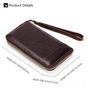 Portefeuille long AndoBag pour homme en cuir de vache véritable, sac à main élégant, sac à main pour affaires - Product Image 2