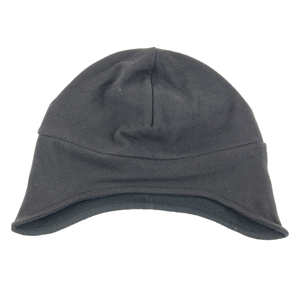 قبعة صوف قطبية شتوية سوداء مبطنة صوف بوليستر للجري قبعة جمجمة صغيرة - Product Image 5