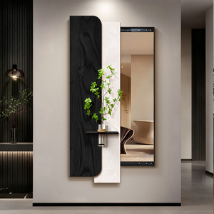 <span class=keywords><strong>Specchi</strong></span> Scorrevoli Moderni a Tutta Altezza con Cornice Nascosta <span class=keywords><strong>e</strong></span> Arte Murale Decorativa con Piante Idroponiche 3D per Soggiorno - Product Image 2