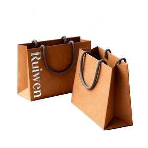 Bolsa de Papel Kraft Personalizada para Compras, Ropa, Regalos, con Asa de Lujo, Mini Bolsa de Papel Impresa con Logotipos - Product Image 4