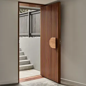 Ike aluminium nfrc schall dichte Massivholz front Haupt tür Design Bilder Innen Holztür Für zu Hause