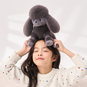 Peluche de Poodle Bordado de Poliéster Suave de 25cm, Juguete de Peluche de Algodón PP <span class=keywords><strong>para</strong></span> Niños, Regalo de Cumpleaños - Product Image 4