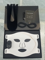 Masque facial LED portable en silicone, thérapie par lumière rouge PDT, masque de soin de la peau à photons pour traitement facial à domicile