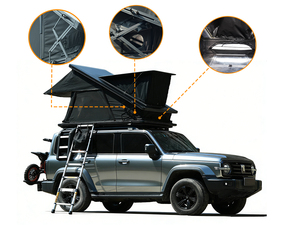 Premium Aluminum Hard Roof Top Tent | Four-Season <b>Waterproof</b> Automatic Opening Car Camping Tent for SUV & Truck - Product Image 1