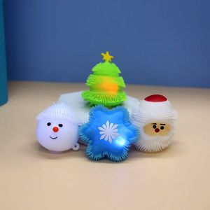 2025 TPR Christmas Tree Pinch Music Children's Luminous Toys Decompression Elastic Ball Christmas Tree Plush Ball Snowman Toy - Product Image 5