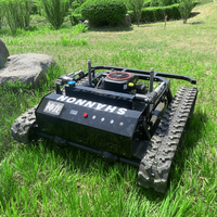 Livraison Gratuite Tondeuse à Gazon à Chenilles RC Homologuée CE EPA avec Moteur Essence Puissant pour la Coupe de l'Herbe