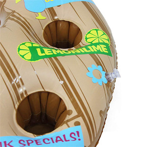 Inflatable Pool Drink Holder With Cup Slots And Tiki Sign For Swimming Fun - Product Image 4
