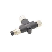 Connecteur M8 en T mâle-femelle OEM ODM, adaptateur 3 broches M8Tee, connecteur M8 IP68 4 broches