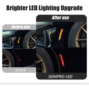 Juego de 4 Luces Laterales de Parachoques con Lente Rojo Anaranjado Específicas para Vehículo, para Ford Mustang S650 2024, Estilo X, LED - Product Image 4