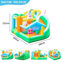 Pièces détachées, médecin et dauphin, nouvelle mode, lapin mignon, château gonflable, maison avec deux cerceaux, fabrication en chine