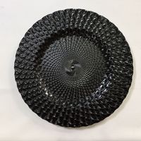 Assiettes de présentation en plastique doré de luxe, 13 pouces, durables, pour mariages, vente en gros