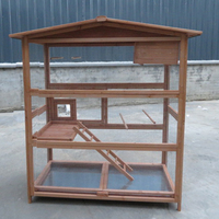 Nichoir Moderne en Bois de Grande Taille pour Oiseaux, Motif à Carreaux, Résistant au Vent, Utilisation Extérieure, Cage de Reproduction pour Oiseaux de Compagnie