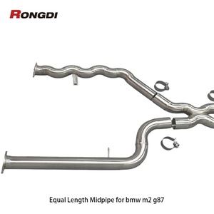 Tuyau d'échappement intermédiaire haute performance en acier inoxydable 304 à longueur égale pour BMW M2 G87 2021-2024 3.0T S58B30A - Product Image 5