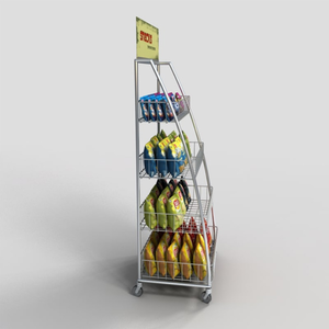 Siêu thị cửa hàng bán lẻ Kệ Khoai Tây Chip kim loại đứng Nut Snack Rack hiển thị, Rack hiển thị cho Lay Khoai Tây Chip - Product Image 4