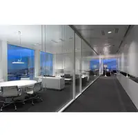 Ofis panorama şeffaf cam bölme duvar ofis odacığı ticari alan için