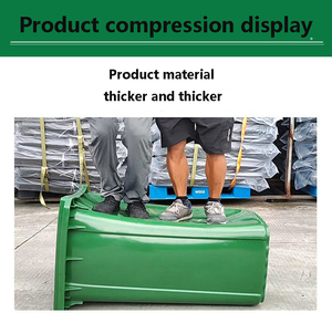 Bán buôn 240L siêu dày Thùng rác ngoài trời có thể bánh xe bao gồm mở hàng đầu tuyệt vời thành phố Trailer vệ sinh làm bằng nhựa bền - Product Image 2