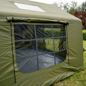 Tente de camping gonflable de luxe pour 3 à 8 personnes, résistante aux UV, imperméable 4 saisons, ouverture automatique rapide, avec cheminée - Product Image 3